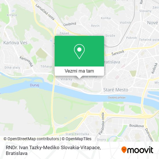 RNDr. Ivan Tazky-Mediko Slovakia-Vitapace mapa