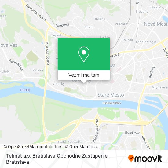 Telmat a.s. Bratislava-Obchodne Zastupenie mapa