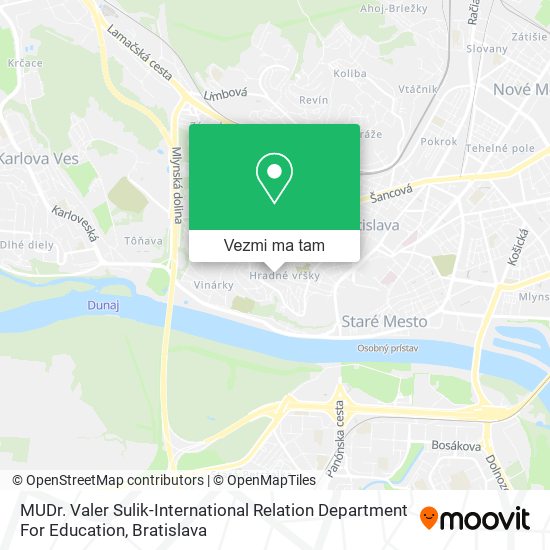 MUDr. Valer Sulik-International Relation Department For Education mapa