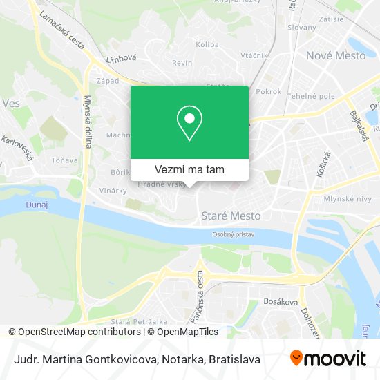 Judr. Martina Gontkovicova, Notarka mapa