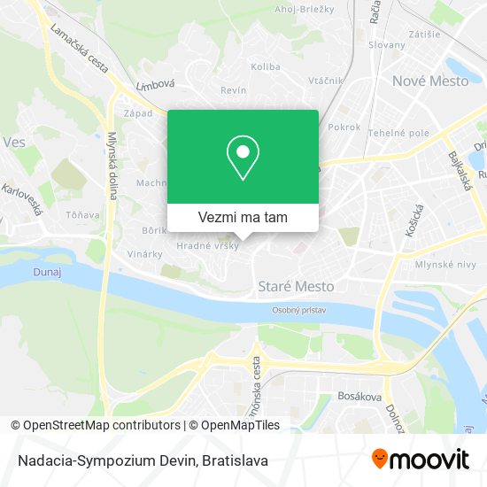 Nadacia-Sympozium Devin mapa