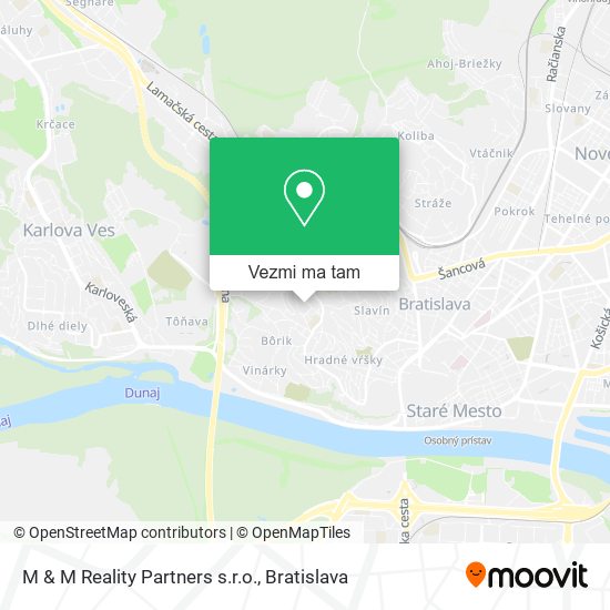 M & M Reality Partners s.r.o. mapa
