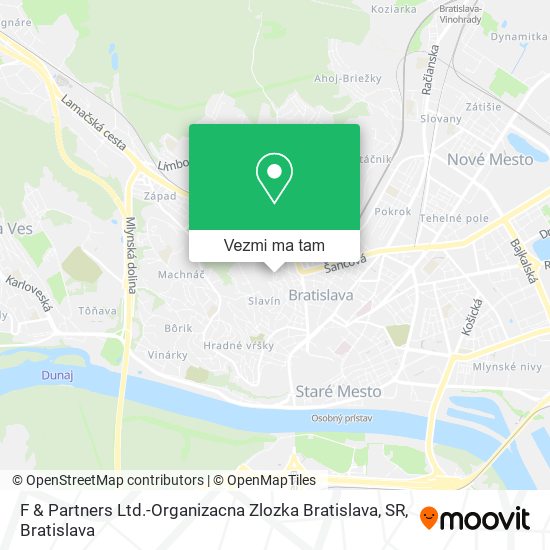 F & Partners Ltd.-Organizacna Zlozka Bratislava, SR mapa