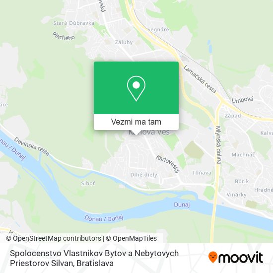 Spolocenstvo Vlastnikov Bytov a Nebytovych Priestorov Silvan mapa