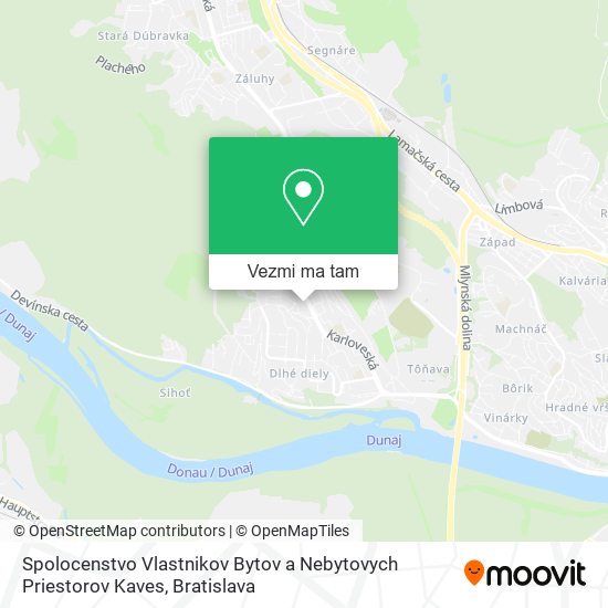 Spolocenstvo Vlastnikov Bytov a Nebytovych Priestorov Kaves mapa