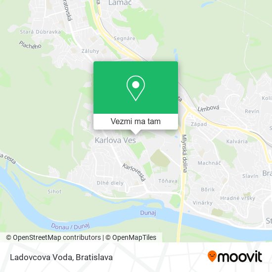 Ladovcova Voda mapa