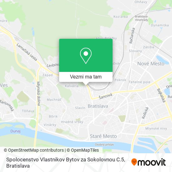 Spolocenstvo Vlastnikov Bytov za Sokolovnou C.5 mapa