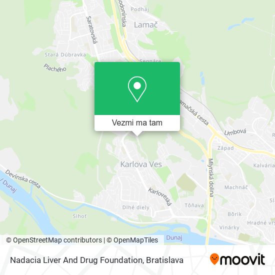 Nadacia Liver And Drug Foundation mapa