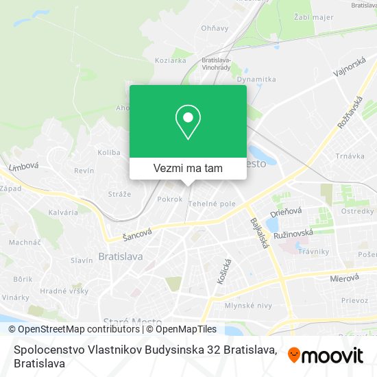 Spolocenstvo Vlastnikov Budysinska 32 Bratislava mapa