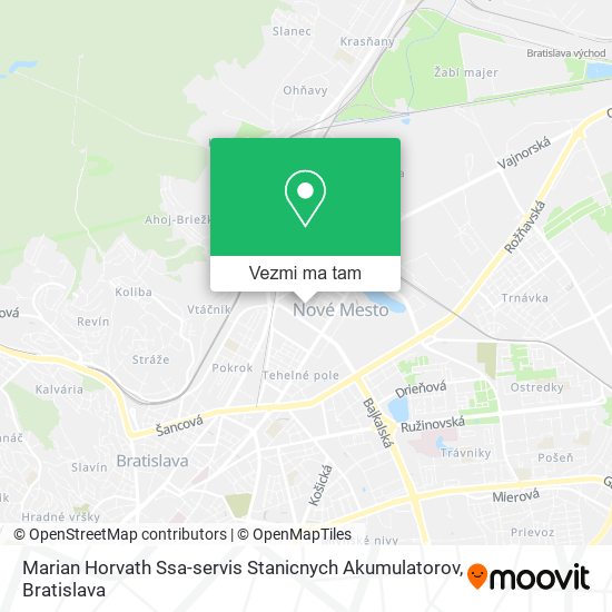 Marian Horvath Ssa-servis Stanicnych Akumulatorov mapa