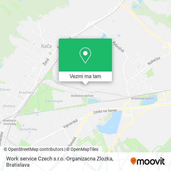 Work service Czech s.r.o.-Organizacna Zlozka mapa