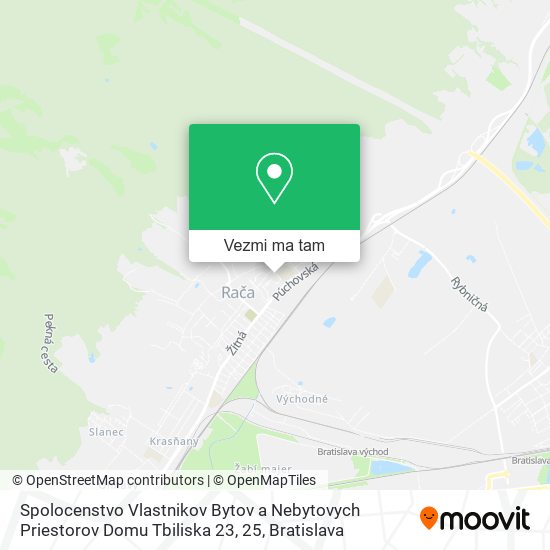 Spolocenstvo Vlastnikov Bytov a Nebytovych Priestorov Domu Tbiliska 23, 25 mapa