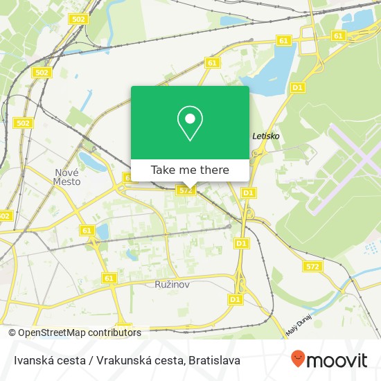 Ivanská cesta / Vrakunská cesta mapa