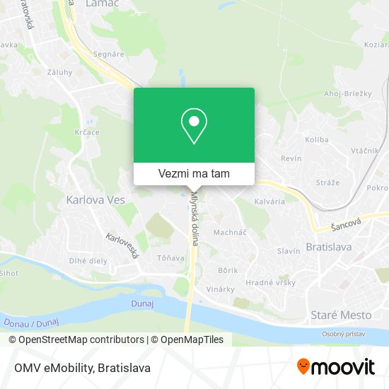 OMV eMobility mapa