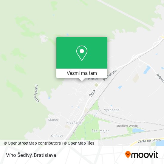 Víno Šedivý mapa