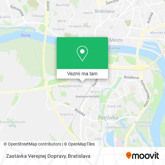 Zastávka Verejnej Dopravy mapa