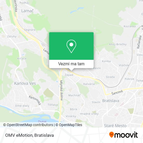 OMV eMotion mapa