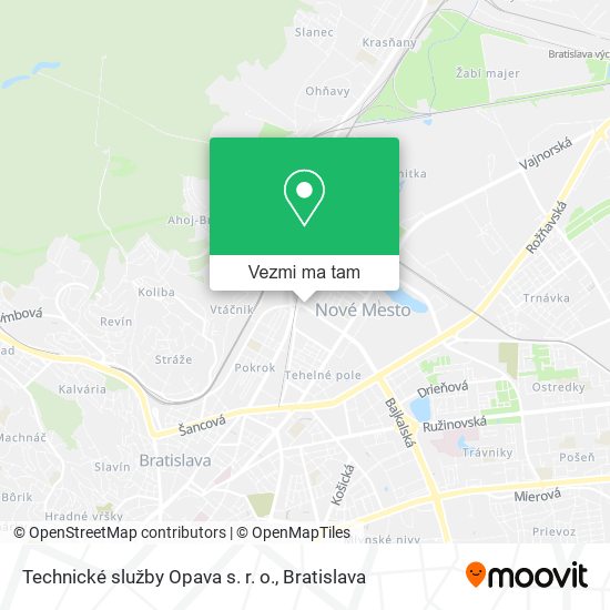 Technické služby Opava s. r. o. mapa