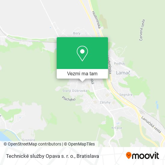 Technické služby Opava s. r. o. mapa