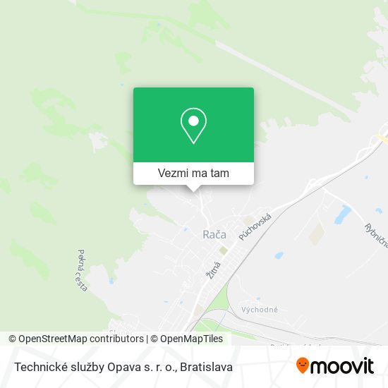 Technické služby Opava s. r. o. mapa