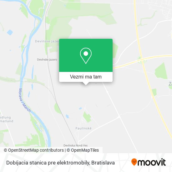 Dobíjacia stanica pre elektromobily mapa