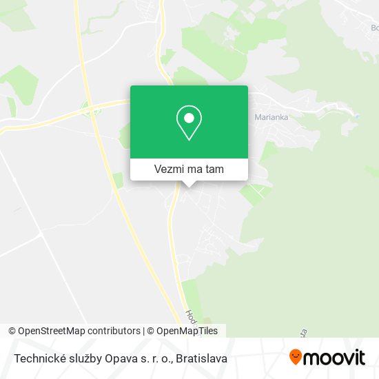 Technické služby Opava s. r. o. mapa