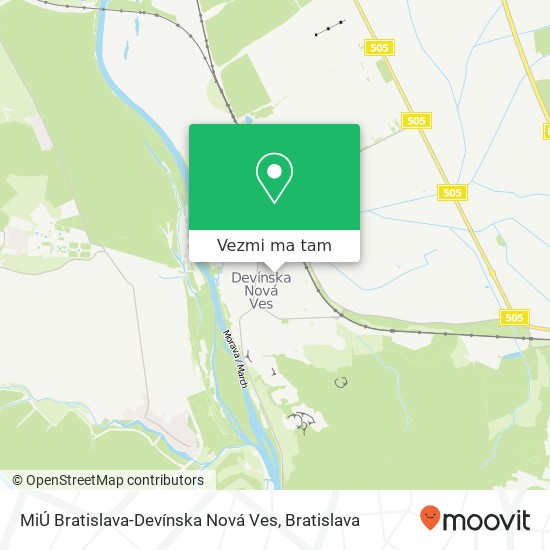 MiÚ Bratislava-Devínska Nová Ves mapa