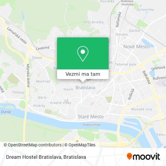 Dream Hostel Bratislava mapa