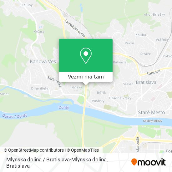 Mlynská dolina / Bratislava-Mlynská dolina mapa