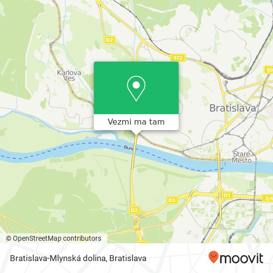 Bratislava-Mlynská dolina mapa