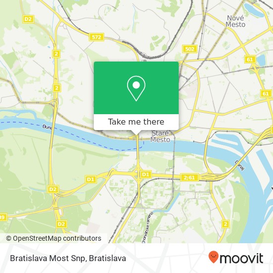 Bratislava Most Snp mapa