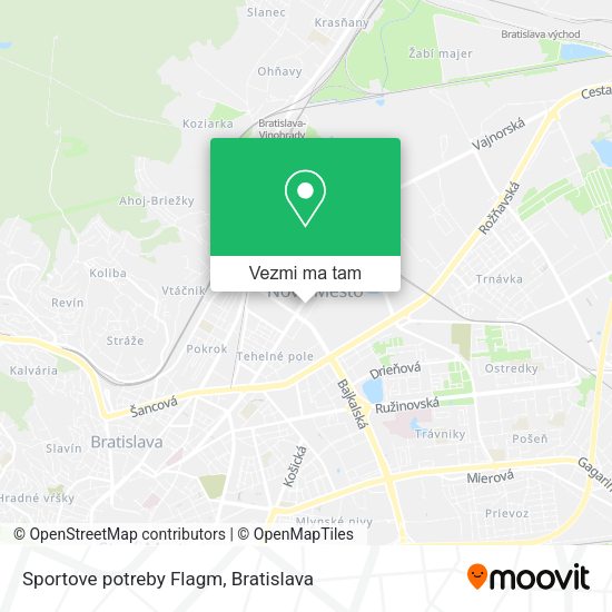 Sportove potreby Flagm mapa