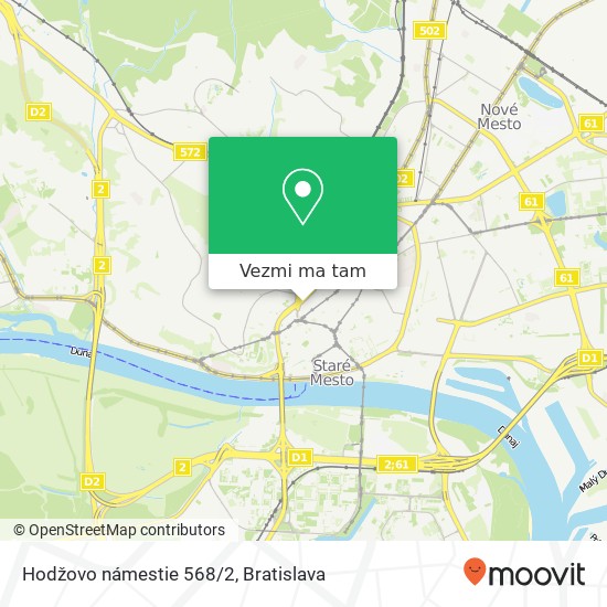 Hodžovo námestie 568/2 mapa