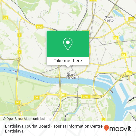 Bratislava Tourist Board - Tourist Information Centre mapa