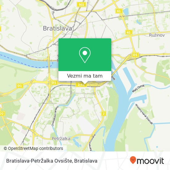 Bratislava-Petržalka Ovsište mapa