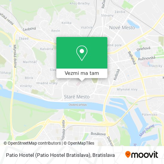 Patio Hostel (Patio Hostel Bratislava) mapa