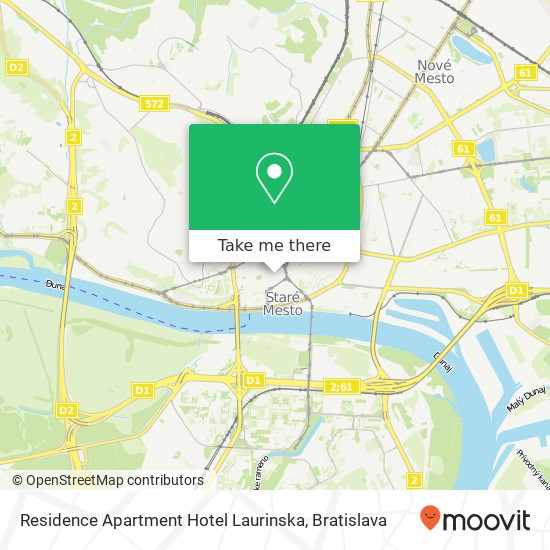 Residence Apartment Hotel Laurinska mapa