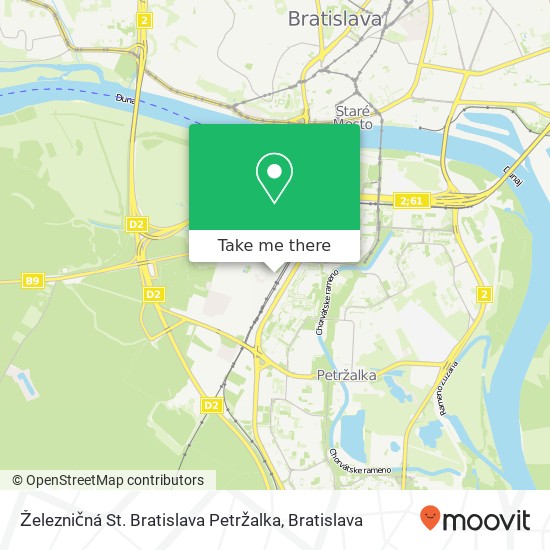 Železničná St. Bratislava Petržalka mapa