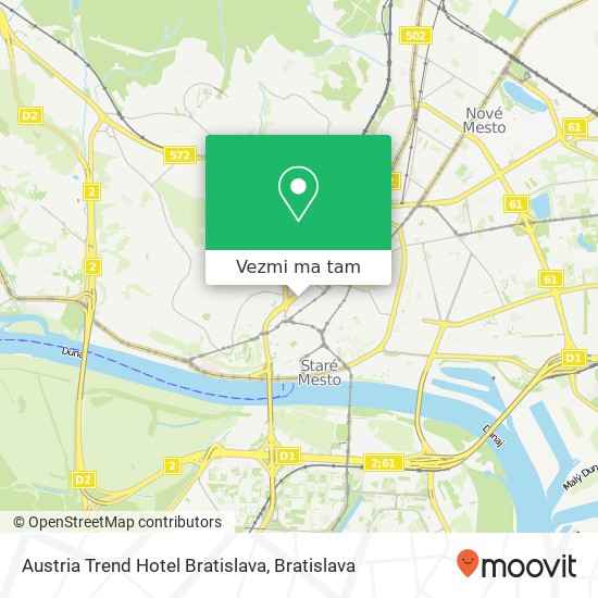 Austria Trend Hotel Bratislava mapa