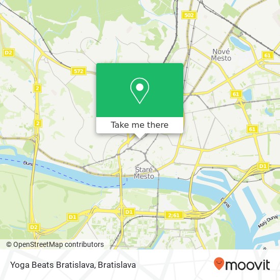 Yoga Beats Bratislava mapa