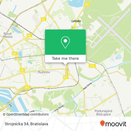 Strojnícka 34 mapa