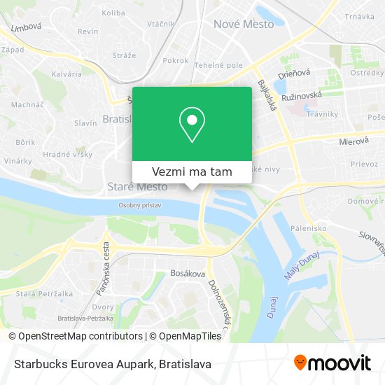 Starbucks Eurovea Aupark mapa