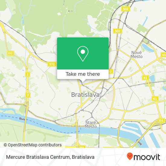 Mercure Bratislava Centrum mapa