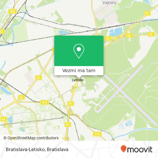 Bratislava-Letisko mapa