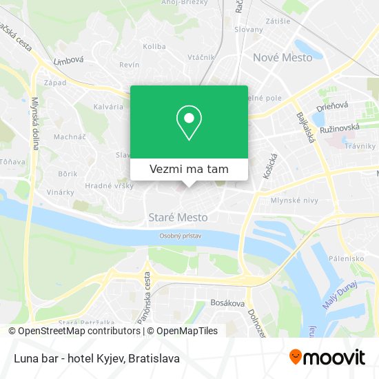 Luna bar - hotel Kyjev mapa