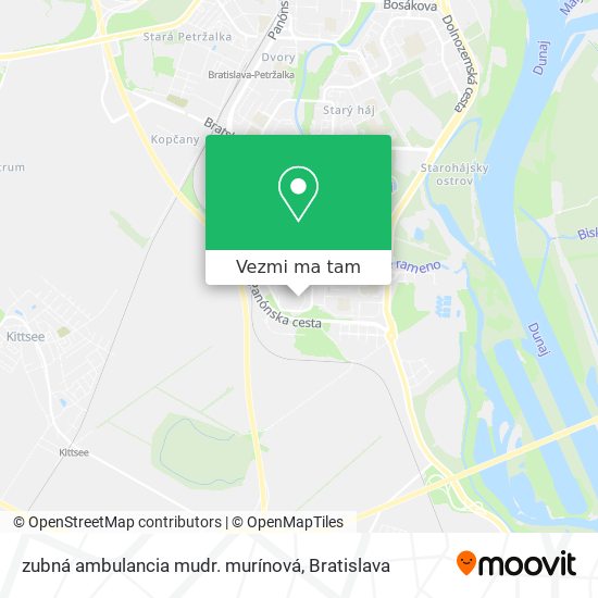 zubná ambulancia mudr. murínová mapa