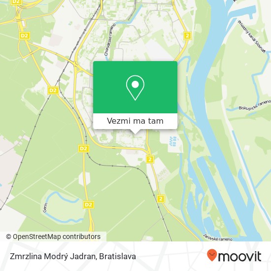 Zmrzlina Modrý Jadran mapa