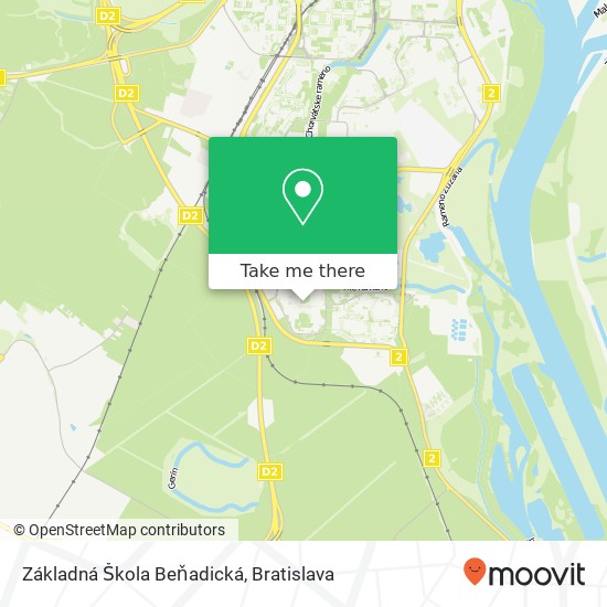 Základná Škola Beňadická mapa