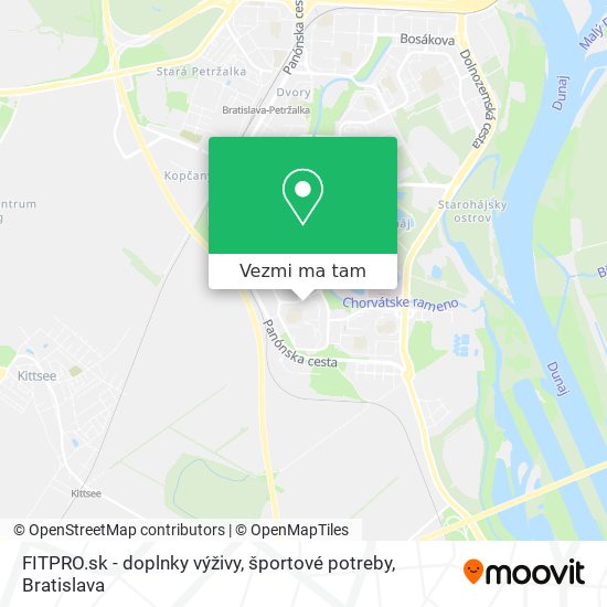 FITPRO.sk - doplnky výživy, športové potreby mapa