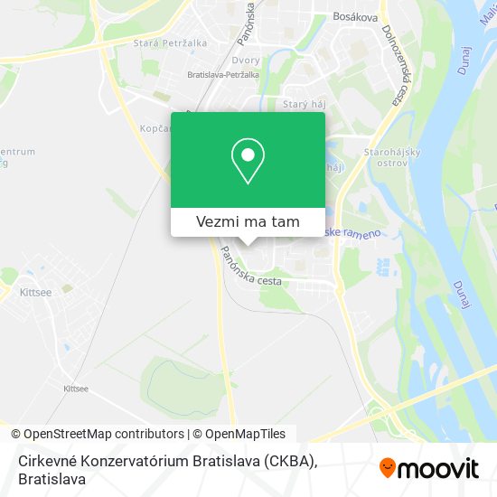 Cirkevné Konzervatórium Bratislava (CKBA) mapa